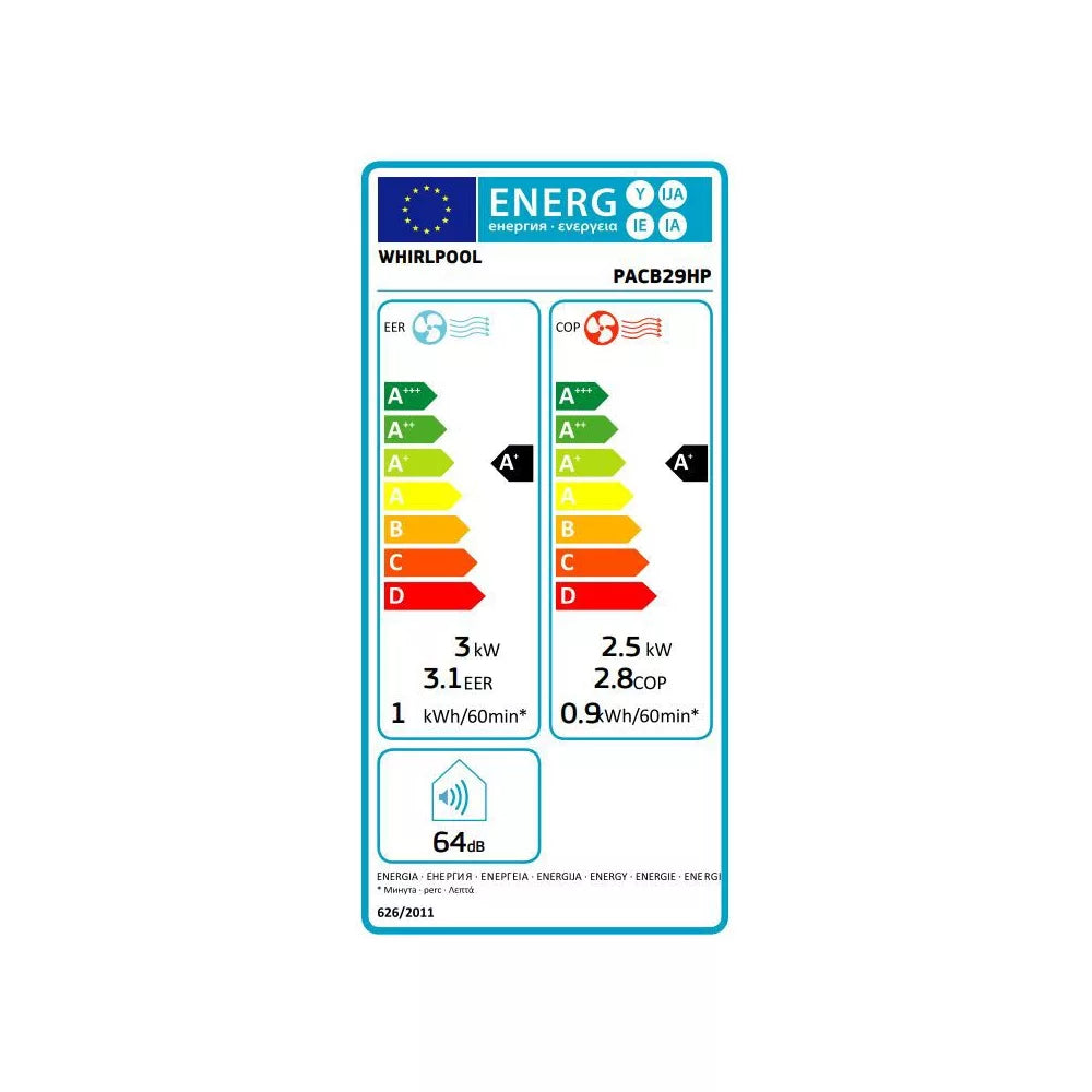 Climatiseur réversible Whirlpool PACB29HP