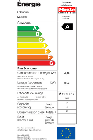 Lave-linge séchant MIELE WTF130 WPM