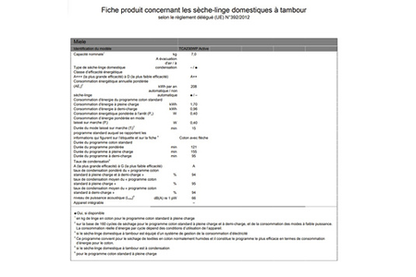 Sèche-linge MIELE TCA 230 WP