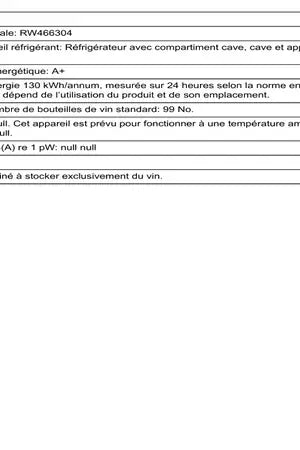 Cave de service Gaggenau RW 466 304