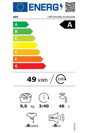 Lave-linge hublot Aeg LFR73H169Q AUTODOSE / CAREDRUM