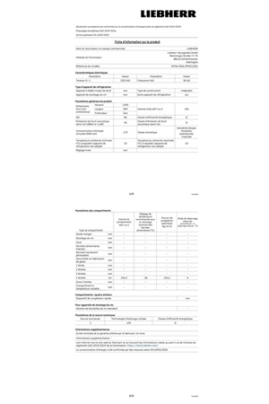 Congélateur armoire LIEBHERR ENCASTRABLE - SIFND4556-20