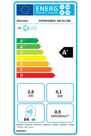 Climatiseur mobile ELECTROLUX EXP26U538CW