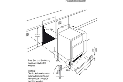 Congélateur armoire AEG ABB682F1AF - ENCASTRABLE 82CM