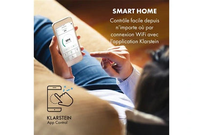 Climatiseur mobile KLARSTEIN CLIMATISEUR PORTABLE - KRAFTWERK SMART 10K - CLIMATISEUR 3-EN-1 - 10000BTU - CONTRÔLE PAR WIFI - BLANC