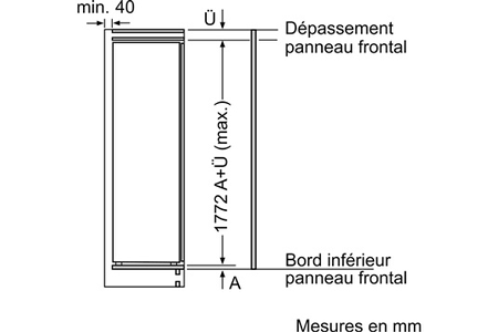 Congélateur armoire SIEMENS GI81NACF0 - ENCASTRABLE 178CM