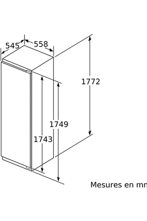 Congélateur armoire SIEMENS GI81NACF0 - ENCASTRABLE 178CM