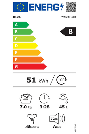 Lave-linge hublot BOSCH WAJ24017FR