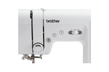 Machine à coudre BROTHER FS60X 43W ÉCLAIRAGE LED PLASTIQUE MÉTAL OVERLOCK CÂBLE ELECTRIQUE ECRAN MULTIFONCTIONS BLANC