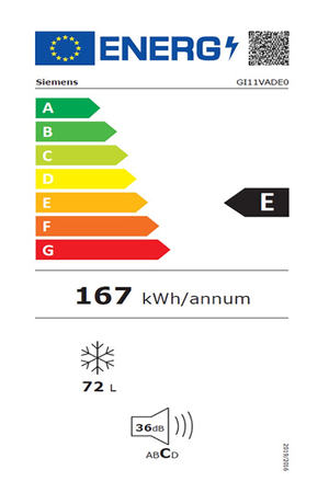 Congélateur bar SIEMENS GI11VADE0 - ENCASTRABLE 72CM