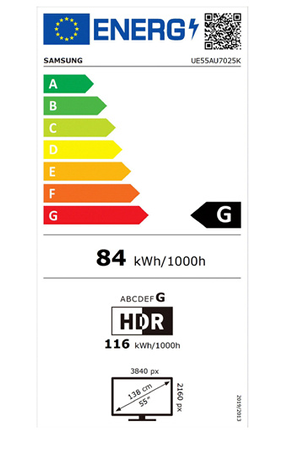 TV LED SAMSUNG 65AU7025 CRYSTAL UHD 4K