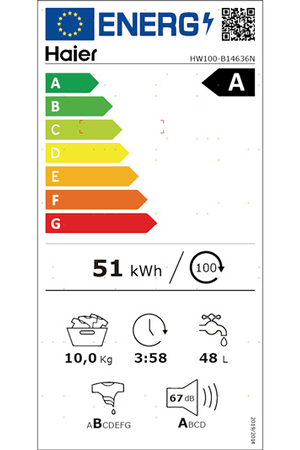 Lave-linge hublot HAIER HW100-B14636N