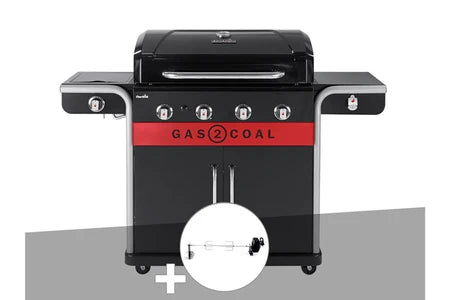 Barbecue CHAR-BROIL BARBECUE À GAZ ET À CHARBON GAS2COAL CHAR-BROIL 2.0 4B + TOURNEBROCHE