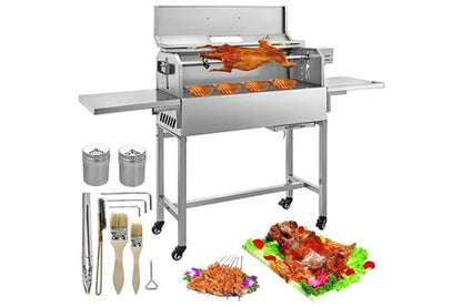 Barbecue à charbon GRILL TRADITIONNEL ÉLECTRIQUE GOURMET BARBECUE AU CHARBON DE BOIS HDME - 25 W, 2172 CM CARRÉ, ACIER INOX, PLEIN AIR POUR CAMPING PARC