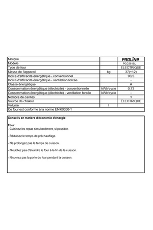 Cuisinière vitrocéramique PROLINE PCC561SL – PARIGNY ELECTROMENAGER
