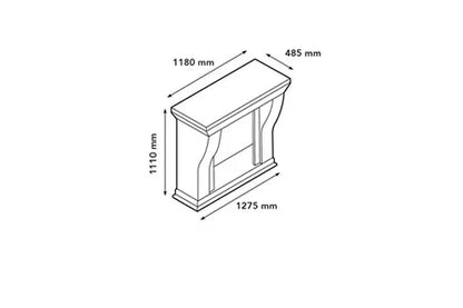 Cheminée électrique XARALYN XARALYN LOUIS TRIVERO70 CHEMINÉE ÉLECTRIQUE AVEC INSERT À EFFET DE FLAMME LED 800W, BLANC