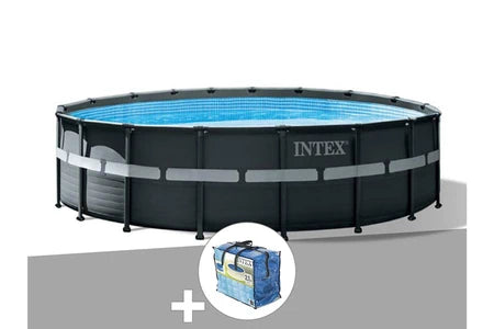 Piscine tubulaire INTEX KIT PISCINE TUBULAIRE INTEX ULTRA XTR FRAME RONDE 5,49 X 1,32 M + BÂCHE À BULLES