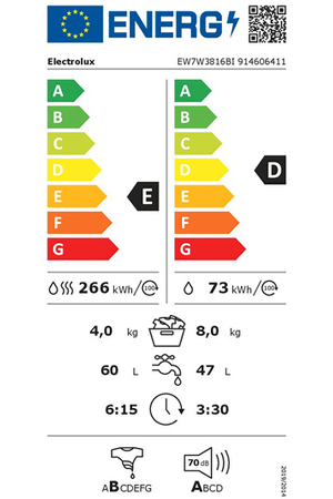 Lave-linge séchant ELECTROLUX ENCASTRABLE - EW7W3816BI