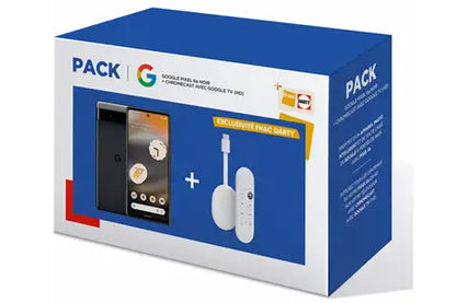 Smartphone GOOGLE PACK PIXEL 6A 128GO NOIR 5G + CHROMECAST HD